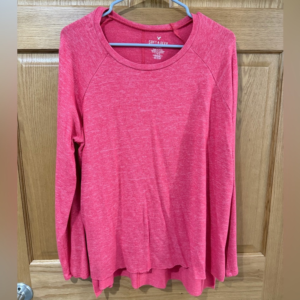 American Eagle Outfitters Red Soft & Sexy Plush Top